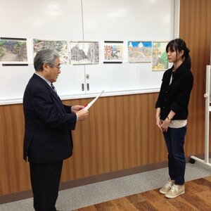 建築学群主催の第一回「街並みスケッチコンクール」表彰式を開催！