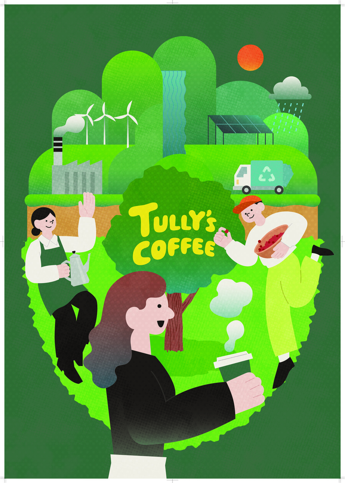 実学実習_TULLY'S COFFEE｜2025年度【入賞】＆TEA 横浜元町店 -TULLY'S COFFEE- にて展示